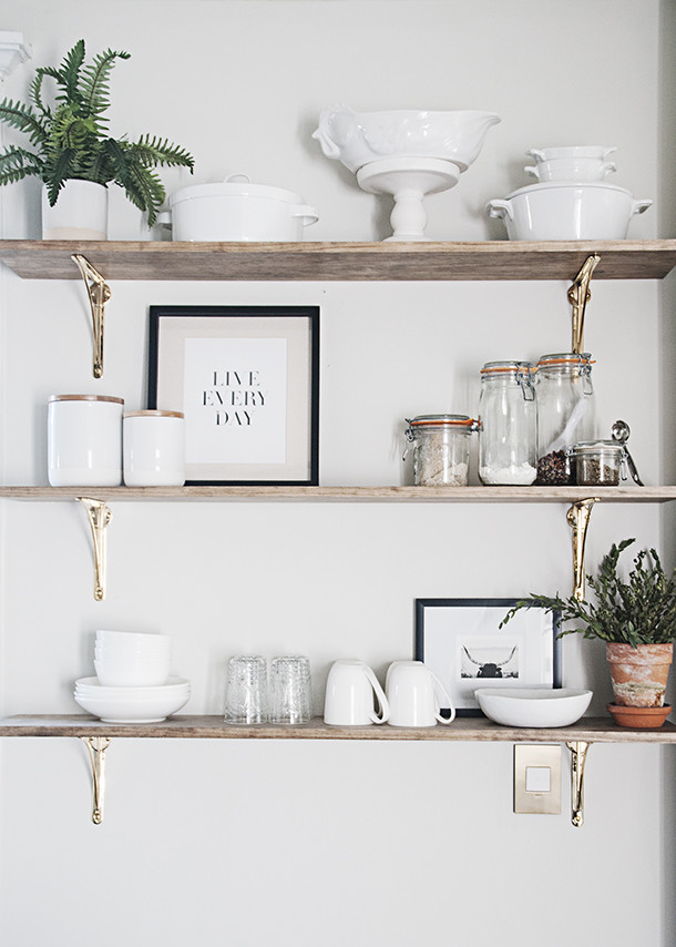 How to Style Kitchen Open Shelving - Earnest Home co.